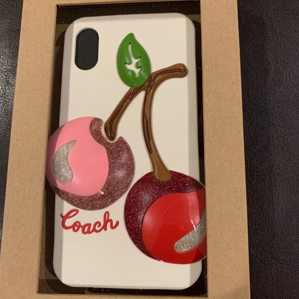 🖤 NWT cherry coach iPhone X/Xs case